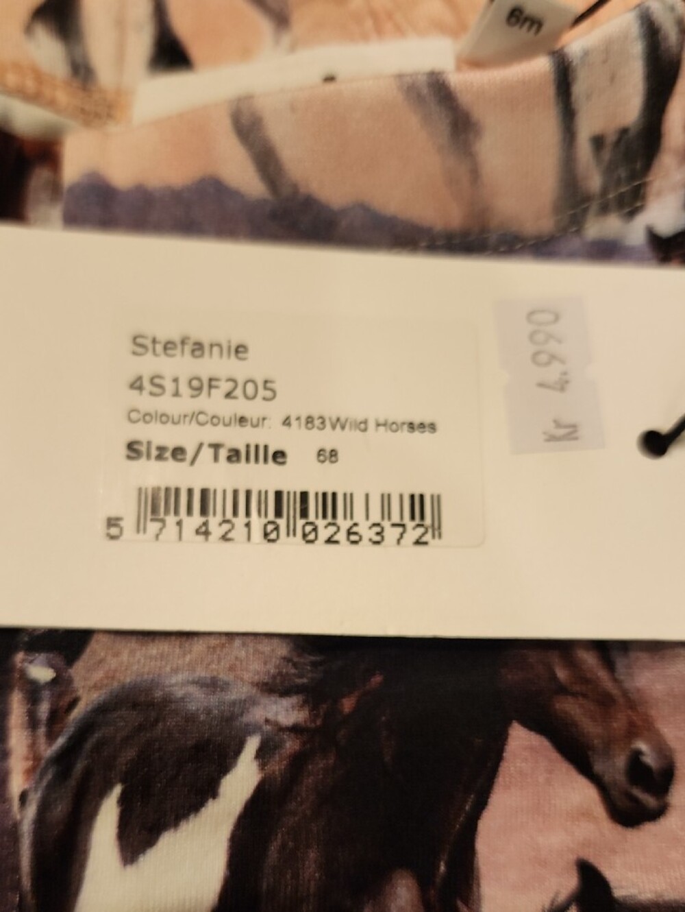 Molo Stephanie Wild Horses Horse Print Leggings in Pink and Brown Tones NWT - Picture 6 of 6